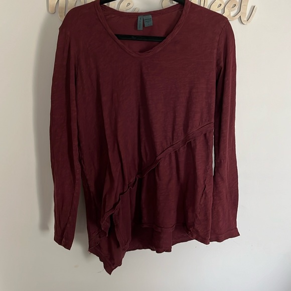 Asymmetrical Anthropologie Long Sleeve Shirt - Picture 1 of 4